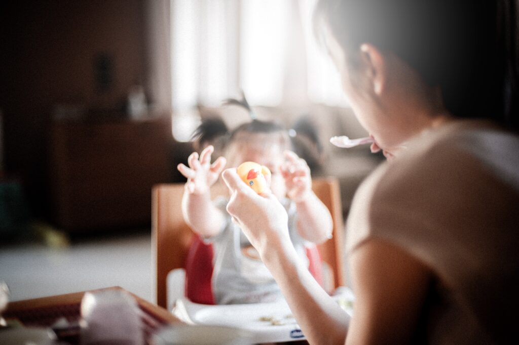 feeding a child